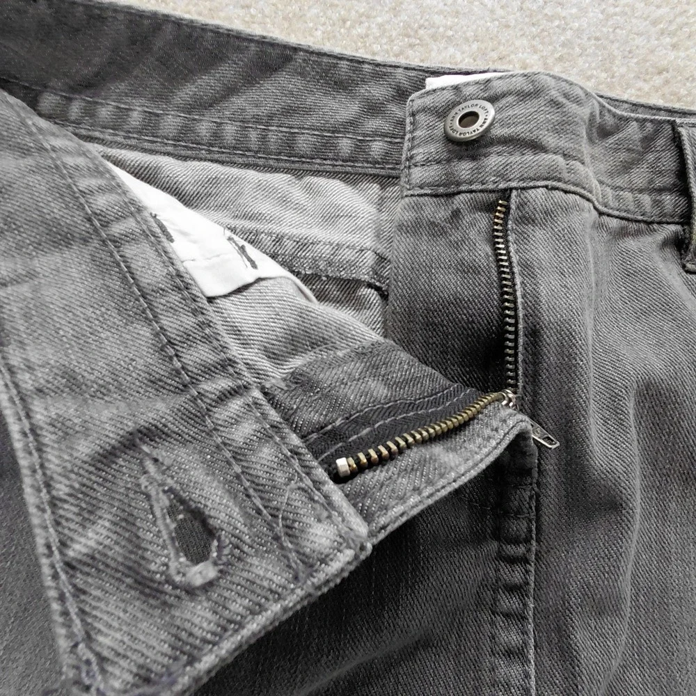 Ann Taylor LOFT Womens 10 Denim Gray Skirt Raw Hem Distressed Grunge Goth Witchy